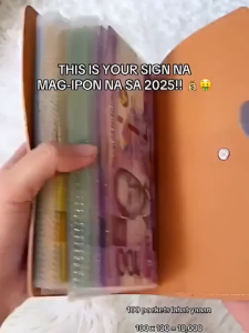 100 Day envelope savings challeng Locker Binder Set Binder Cash Money Binder Color PU Leather Loose