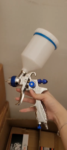 Súng phun sơn áp thấp bình nhựa ( 1.4 )_14 Tia 360 độ_HỘP XANH