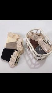 Tất gối gân phối ren bèo nhún cho bé 1-5 tuổi