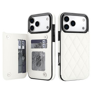 Ví Da Chống Chặn RFID Cho iPhone - Thiết Kế Khe Cắm Thẻ Nhỏ Có Nút Kép Thơm Nhẹ Chống Sốc Chống Bụi Tương Thích Với Nhiều Mẫu Máy