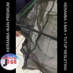 KERAMBA PREMIUM - Keramba ikan waring jaring RK anti geser dengan tutup resleting siap pakai tersedia berbagai macam ukuran