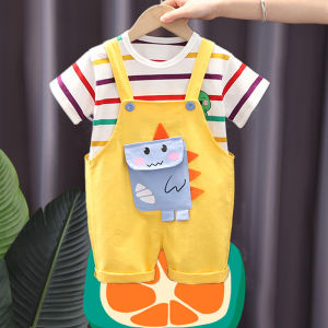 Baby boy girl summer suit pure cotton short sleeve t-shirt newborn little child fashion childrens clothing
