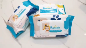 Poomsoft BABY wipes แพ็คเกจเล็ก ผ้าเช็ดทำความสะอาดเด็ก ทิชชู่เปียกขนาด 80 ชิ้น 10 แพ็ค (800 ชิ้น)
