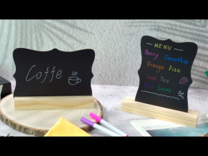 10Pcs Mini Table ChalkboardDouble‑Sided with Wood Stand for Party Food Labels & Wedding Decor