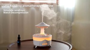 UFO Raindrop Humidifier: A 7 Color Mist Maker & Essential Oil Aroma Diffuser