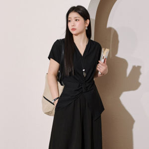 Elegant and Slimming V-neck Wide Leg Pants Office Suit