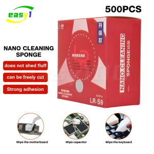 Lanrui LR-S9 500PCS Nano Cleaning Sponge For Mobile Phone Screen / Camera / PCB Soldering Welding Flux Oil Cleaning
