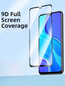 Henyou | Full Screen Coverage Tempered Glass Film For Xiaomi Redmi 10A 10X Pro 5G Clear Fingerprint Resistant Anti Blue Light No Border Protection Film