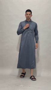 As-Sabar - Gamis pria Jubah Pria Motif Polos Gaya Thobe Gamis Al Karim Jubah Laki Laki Dewasa Dan Remaja Casual trendy
