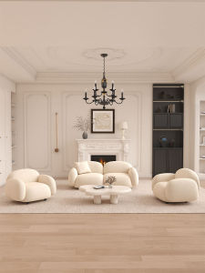 YIZUO | Creamy French Style Vintage Creative Minimalist Shop Sofa Combo