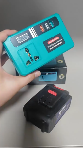 Upgraded Household Power Converter 21V To 220V Transformer with 3Pin Charger LED Light Dual USB AC Outlet and Type-C 150W High-power Inverter Penukar