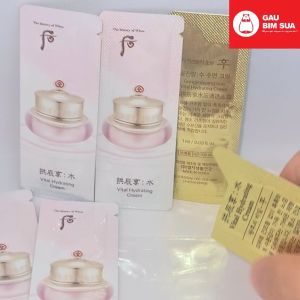 Whoo Gongjinhyang Soo Moisturizing Cream for All Skin Types - Anti-Aging Hydration 1ml Travel Size