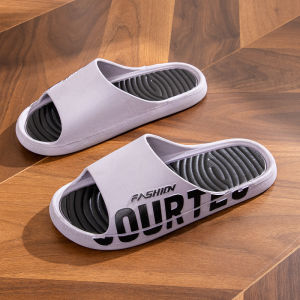Summer Mens Indoor Outdoor Thick Bottom Anti-slip Slip-On Slippers Wear-Resistant Flat Sandals PVC Material High Heel