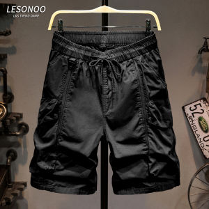 กางเกงขาสั้นทำงานสีเขียวทหารสำหรับผู้ชาย ทรงหลวม ทรงตรง มีกระเป๋าหลายช่อง กางเกงขายาวทรงตรง 5 กระเป๋า ทรงลำลอง