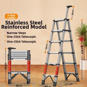 ZHIFAN | Adjustable Folding Heavy-Duty Aluminum Ladder