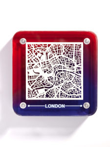 Magnetic Kẹp Tấm Vải Acrylic Khắc Hình Bằng Giấy O3 Original London Paris Amsterdam Berlin Mô Hình Khu Vực Vật Phẩm Trang Trí Nhà