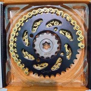 XÍCH NHÔNG ĐĨA SIRIUS 110 XĂN.G CƠ VÀ JUPITER V  [ XÍCH VÀNG ĐĨA ĐEN ] - PHỤ TÙNG XE MÁY