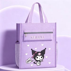 Sanrio | Genuine Sanrio Characters Library Tote Bags School Bag Large Capacity Students Canvas Storage File Bag Tutoring Handbag