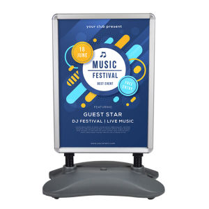 Movable Double Sided Water Fill Display Stand