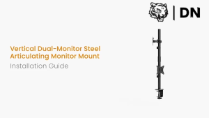 Dual Articulating Vertical Monitor Stand for 13"-32" C-Clamp and Grommet