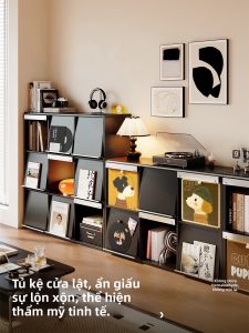 MEISD | Tủ Kệ Lưu Trữ Phòng Khách Phong Cách Vintage Có Cửa Lật
