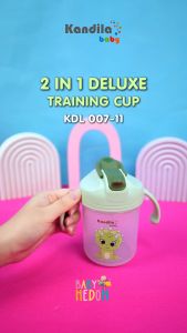 KANDILA BABY CUP DE MUG 2in1 DELUXE TRAINING CUP 300ML / KDL 007-11 / BOTOL MINUM ANAK 2In1 / BOTOL MINUM ANAK LUCU/ TEMPAT MINUM ANAK/ MUG ANAK