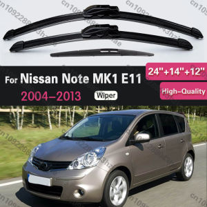 24"+14"+12" Front Rear Windshield Wiper Blades Kit For Nissan Note MK1 E11 2013 2012 2011 2010 2009 2008 2007 2006 2005 2004
