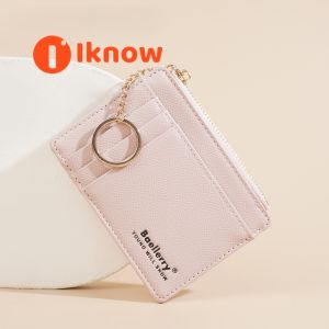 ฉันรู้ว่ากระเป๋าสตางค์มีซิปมัลติช่องเสียบบัตรบางผู้ถือบัตรมินิของผู้หญิงมีสไตล์สำหรับเอกสาร & บัตร-กระเป๋าสตางค์นักเรียนที่สง่างาม