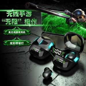 LS Bluetooth 5.0 Headset Bilateral Stereo Waterproof Bluetooth Headset Gaming Bluetooth Headset Binaural Insensitive Delay High Sound Quality Sports Running Fitness Wireless Headset Gaming Headset Mobile Universal Bluetooth Headset