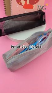 TRG Mesh Zipper Pencil Case PC-283 - Tempat Kotak Pensil Alat Tulis Jaring TRG