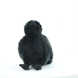 30cm Realistic Crow Plush Toy - Lifelike Stuffed Animal Raven Soft Halloween/Christmas Gift for Kids Bird Lovers Home Decor