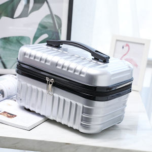 Portable 16-Inch Handheld Luggage Compact Makeup Bag with Password Lock Cosmetic Storage Box Womens Travel Organizer