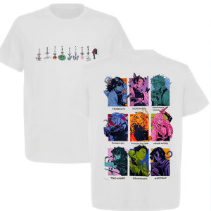 Bandai | Mens Tokyo Gigaia Matsuri Festival T-Shirt Anime Character Graphic White Cotton Tee for Casual Otaku Streetwear Daily Campus