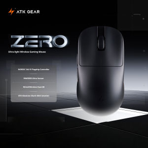 ATK ZERO Fog-Translucent 39g Ultra Lightweight Dual 8K Wireless Gaming Mouse PAW3950 Ultra Ergonomic Dual-Mode 42000DPI for PC