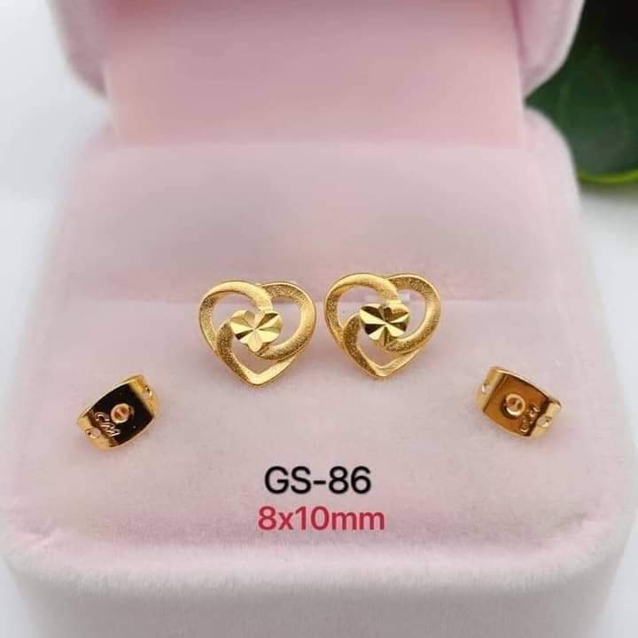 (jewelry) 14k Saudi gold stud earrings Lazada PH