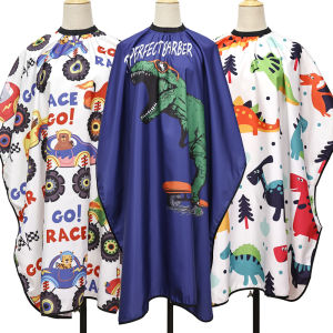 เด็กเด็กกันน้ํา Hairdressing Cape Salon Hair Wrap ย้อมผมตัดผมการ์ตูนผ้าจัดแต่งทรงผมเครื่องมือสําหรับร้านตัดผม