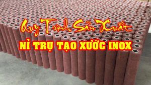 Nỉ trụ nhám tạo xước inox 100mm