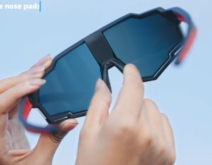 ROCKBROS Intelligent Cycling Sunglasses Photochromic Liquid Crystal Lens Lightweight Soft Nose Holder Outdoor Goggles