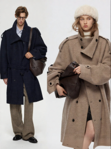 ULD | Vintage British Style Alpaca Wool Coat Felt Texture