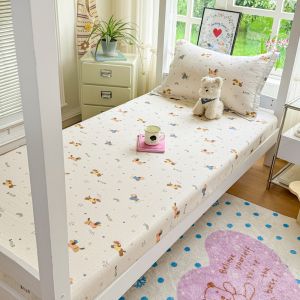 NAIYOUCHENG | Cotton Cartoon Slip-resistant Dust-proof Bed Sheet Set