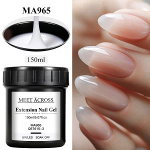 150ml Nail Extension Gel Nude Pink Milky White Semi Permanent UV LED Nail Salon Supplies Varnish for French Manicure DIY Design