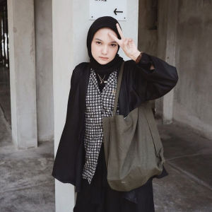 nudie totebag kanvas tas slempang kanvas tebal tas kanvas premium polosan tanpa label bisa menggunakan label sendiri warna army