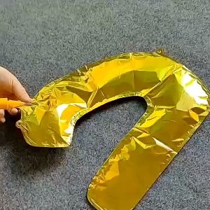 Balon Foil Huruf Abjad Alphabet A-Z Gold 16inch/40cm