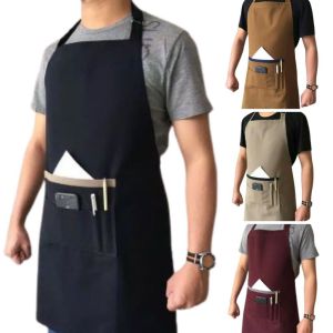 apron celemek pelayan barista pria bahan katun style modern