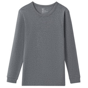 HODO | Hodo Mens Pure Cotton Long Sleeve Base Layer Shirt Autumn Winter Warm Underwear Single Piece Inner Wear Comfortable Soft Cotton