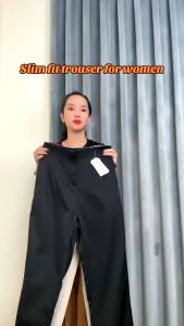 Jass Shop High Waist Trouser No Belt Loop With Linen Waist Area 2 Front Pocket Front Zipper Waist 26-31 307