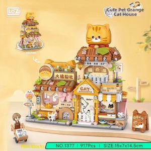 Loz | Panda Heart Gift Store House Shaped Building Blocks Street Scene Puzzle