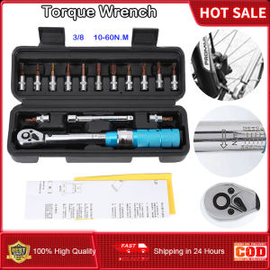 10-60N.M Torque Wrench 3/8 Inch Square Drive Torques Key ±3% High Precision Torque Wrench Professional Bicycle Automotive Tool