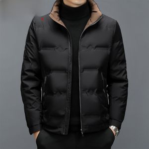 HENGYUANXIANG | Winter Thickened Down Jacket Mens Warm Cold-resistant Stand Collar Coat Middle-aged Dad Winter Clothes Yongfuxiang New 2025