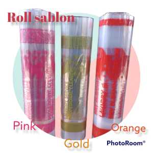 Plastik Karpet Roll SABLON (Orange Pink Gold)/ PP Roll Sablon Karpet 1 Kg/ Plastik Roll Laundry